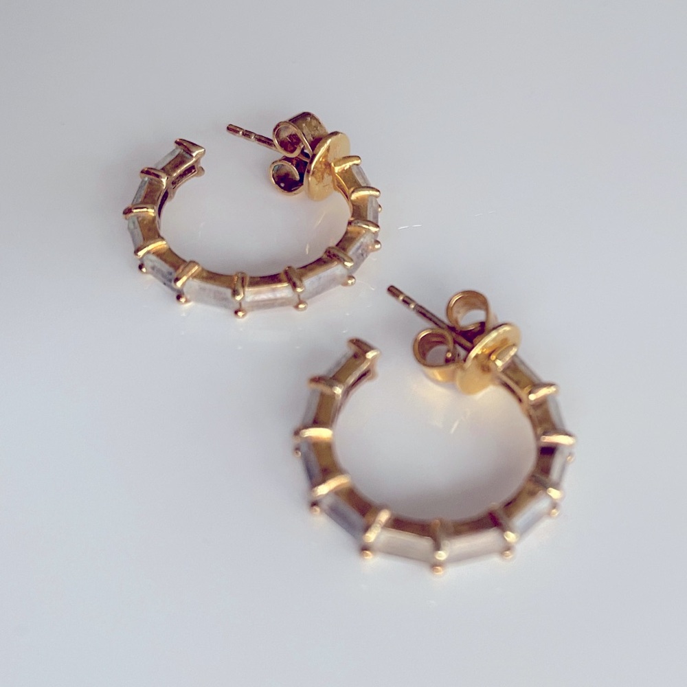 PDPAOLA Zaza Pistil Gold Ladies Earrings Pair with Labradorite